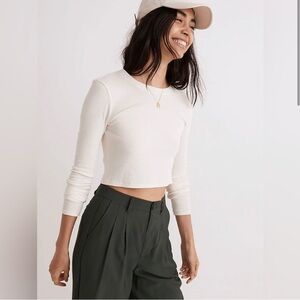 NWT Madewell Baby Tee Fine Ribbed S